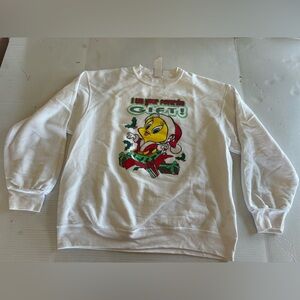 Vintage 90s Warner Bros Tweety Bird Christmas Sweater